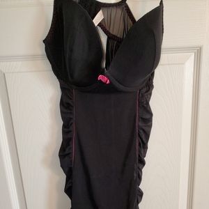 Cacique Black & Pink Sheer w/ Lace